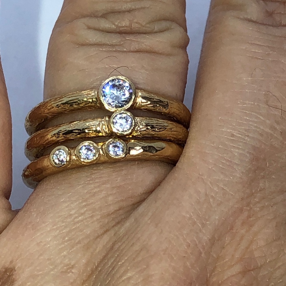 YAM YUVAL RINGS SIZE 7. - Picture 3 of 8